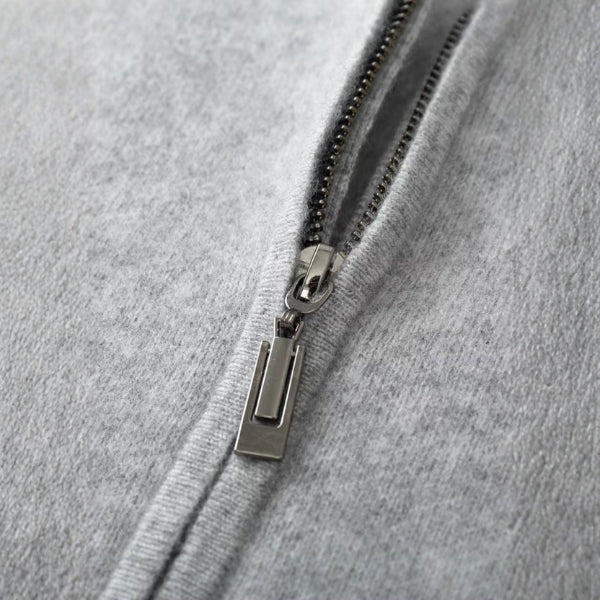 The Geneva Cashmere Zip Knit