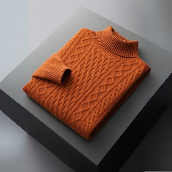 The St. Moritz Merino Wool Cable Turtleneck