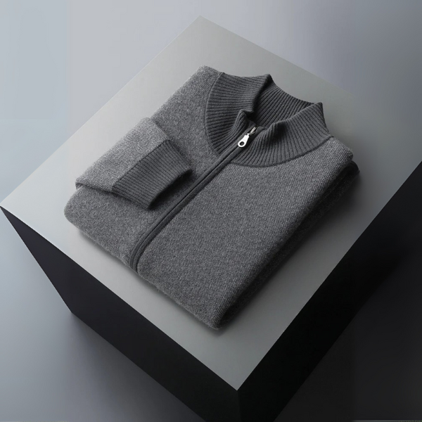 The Geneva Cashmere Zip Knit
