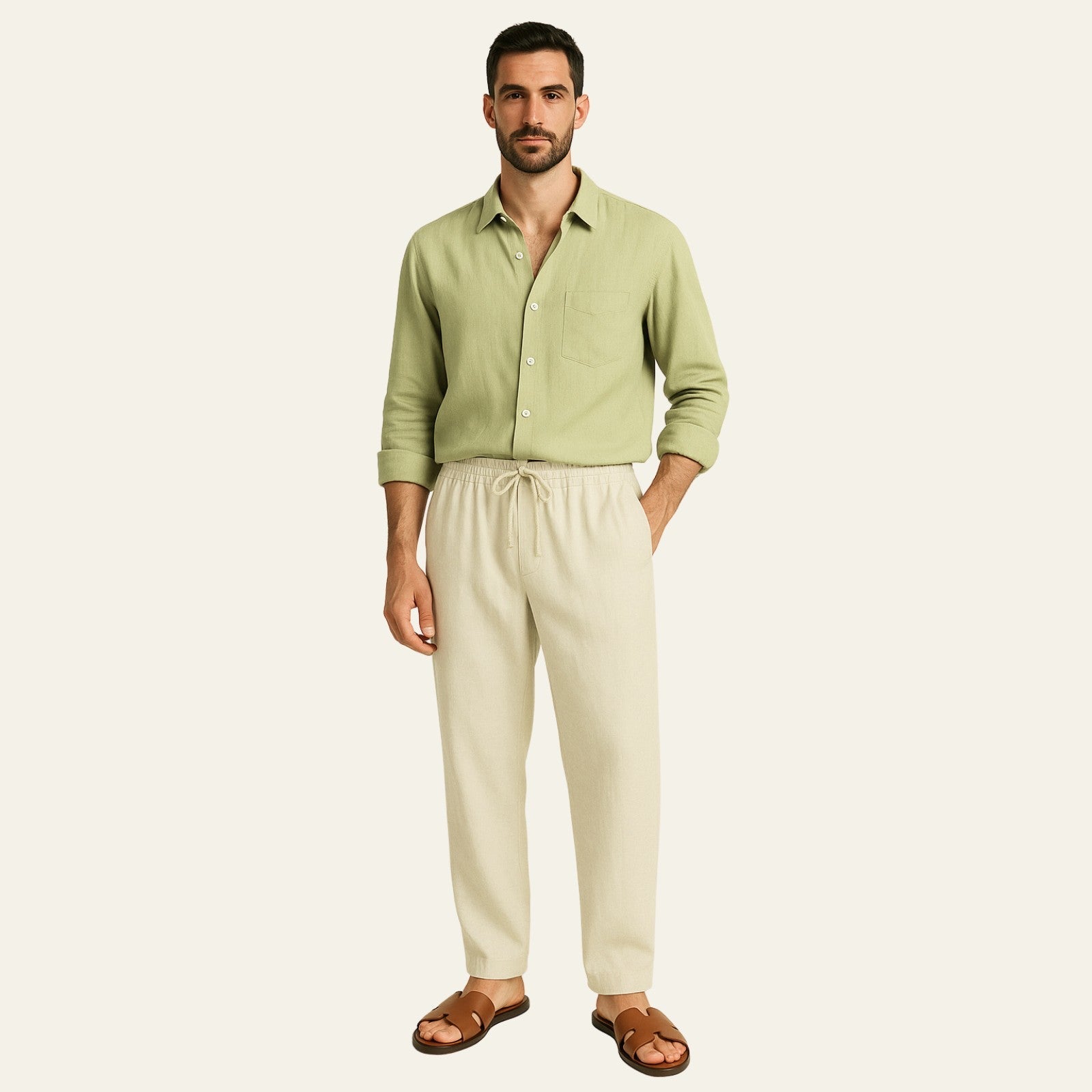 The Marrakech Linen Tailored Trousers Set