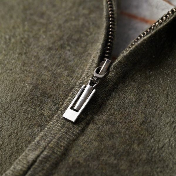 The Geneva Cashmere Zip Knit
