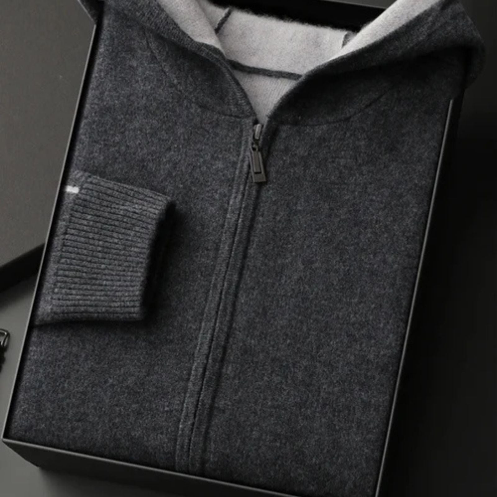The Lucerne Cashmere Refined Zip Hoodie