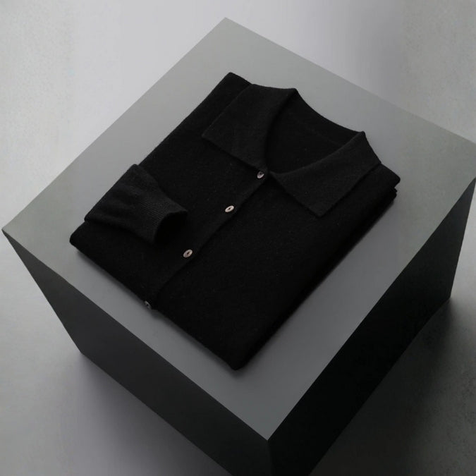 The Sorrento Merino Wool Polo Cardigan
