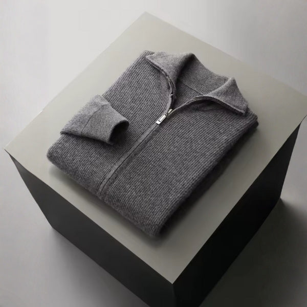 The Cortina Merino Wool Zip Knit