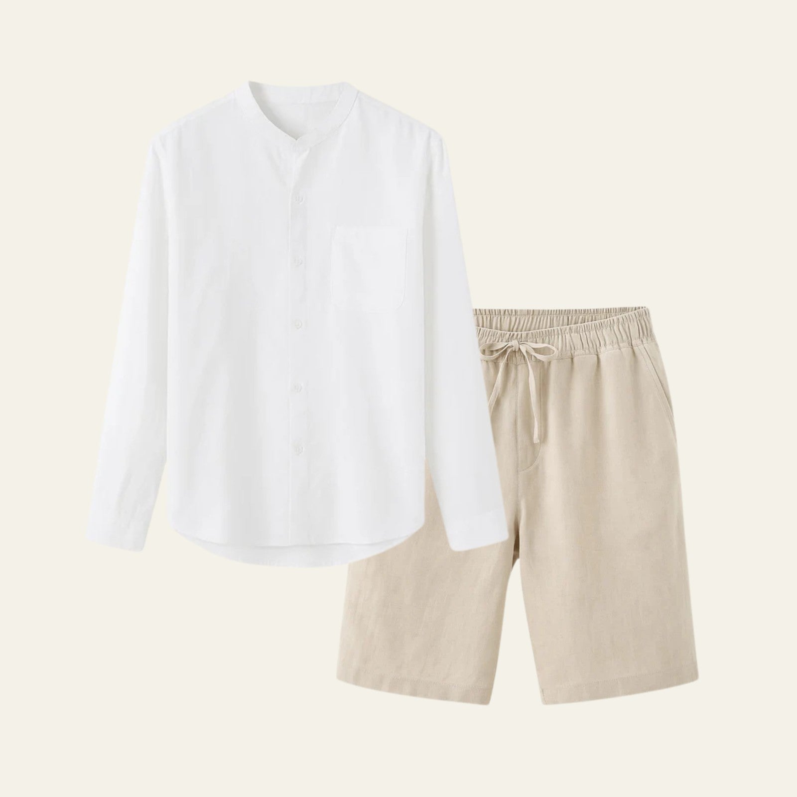 The Positano Linen Premium Shorts Set