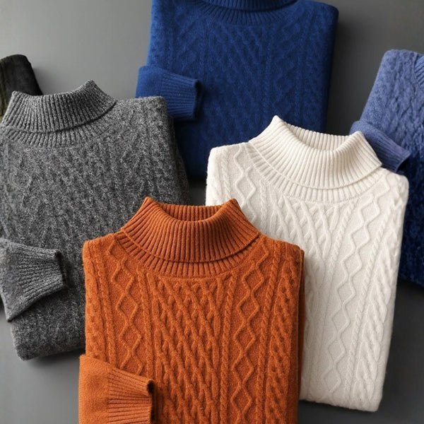 The St. Moritz Merino Wool Cable Turtleneck