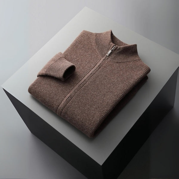 The Stockholm Wool Track Zip Knit