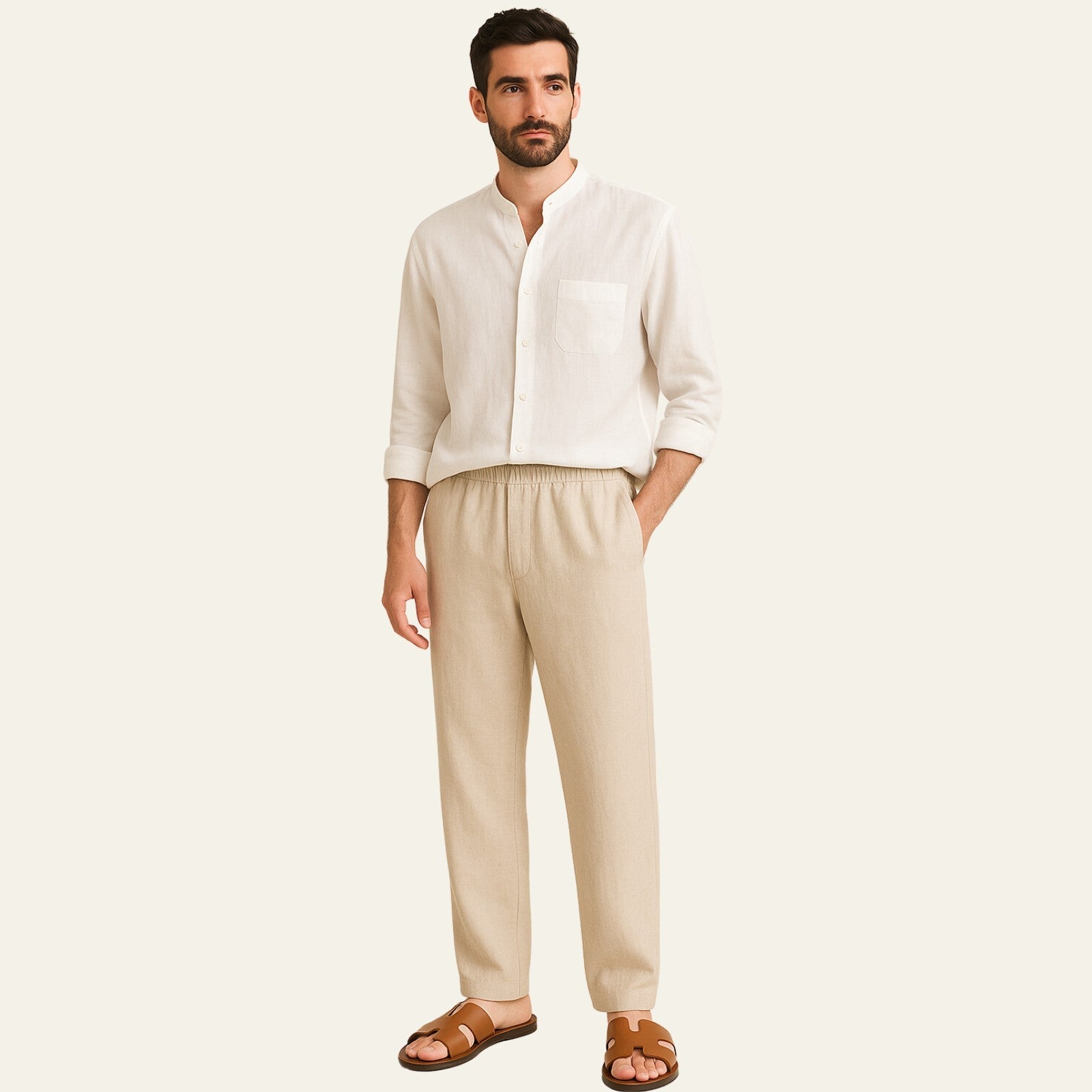 The Marrakech Linen Tailored Trousers Set