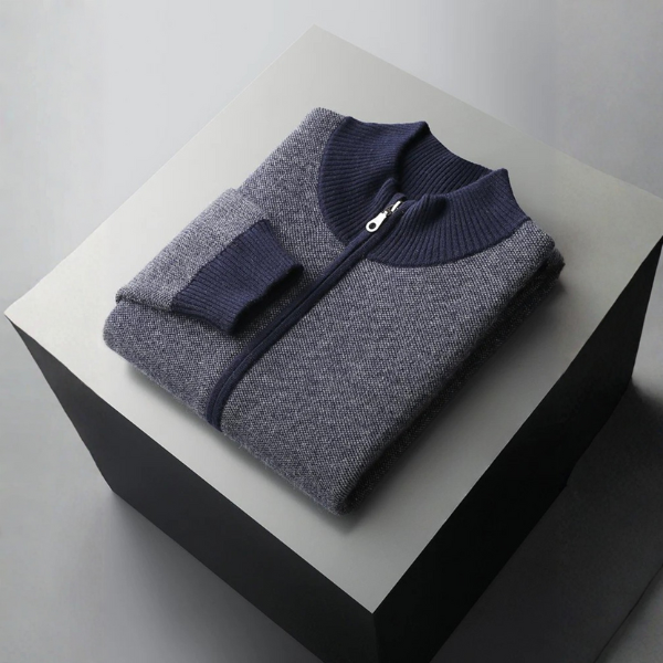 The Geneva Cashmere Zip Knit