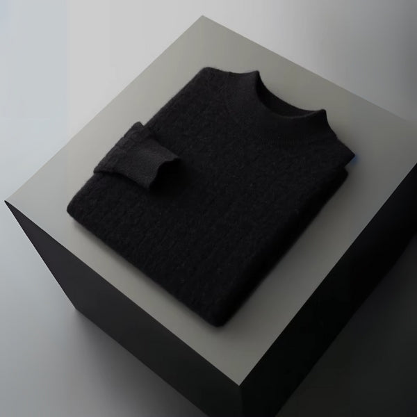 The Bergen Merino Wool Mock Neck Sweater