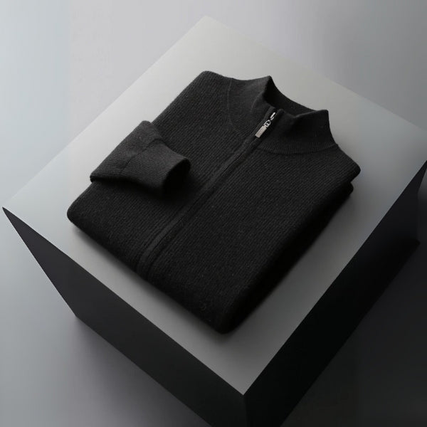 The Stockholm Wool Track Zip Knit
