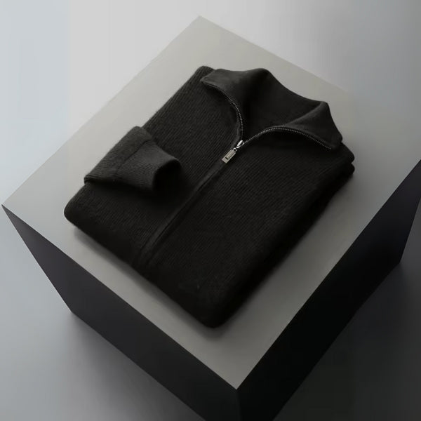 The Cortina Merino Wool Zip Knit