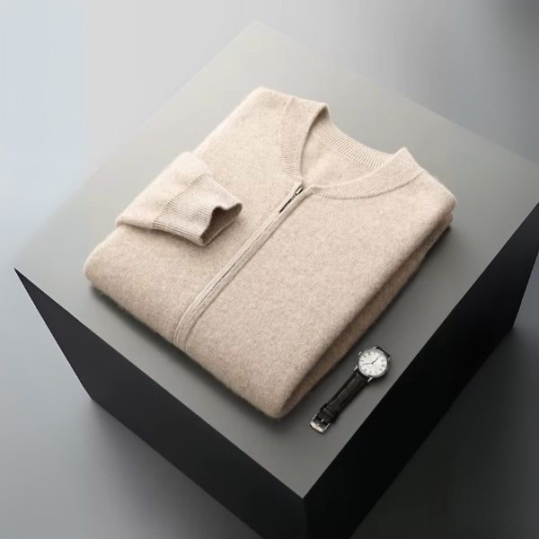 The Geneva Cashmere Zip Knit