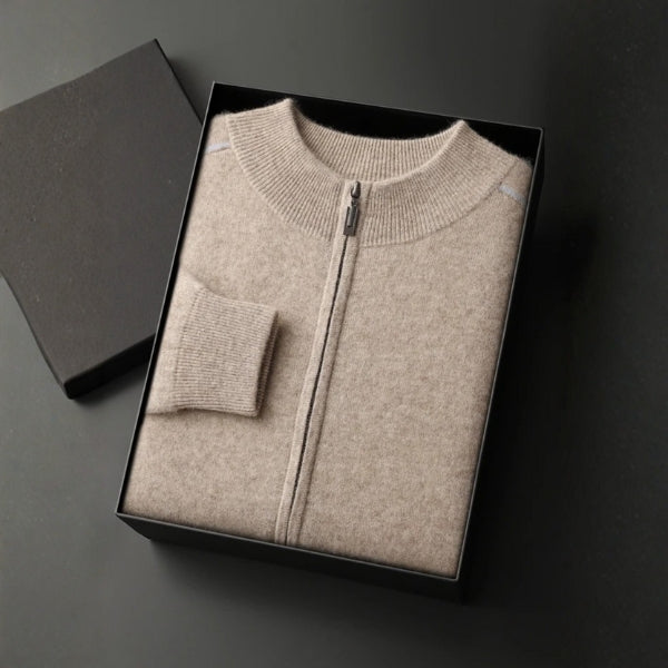 The Geneva Cashmere Zip Knit