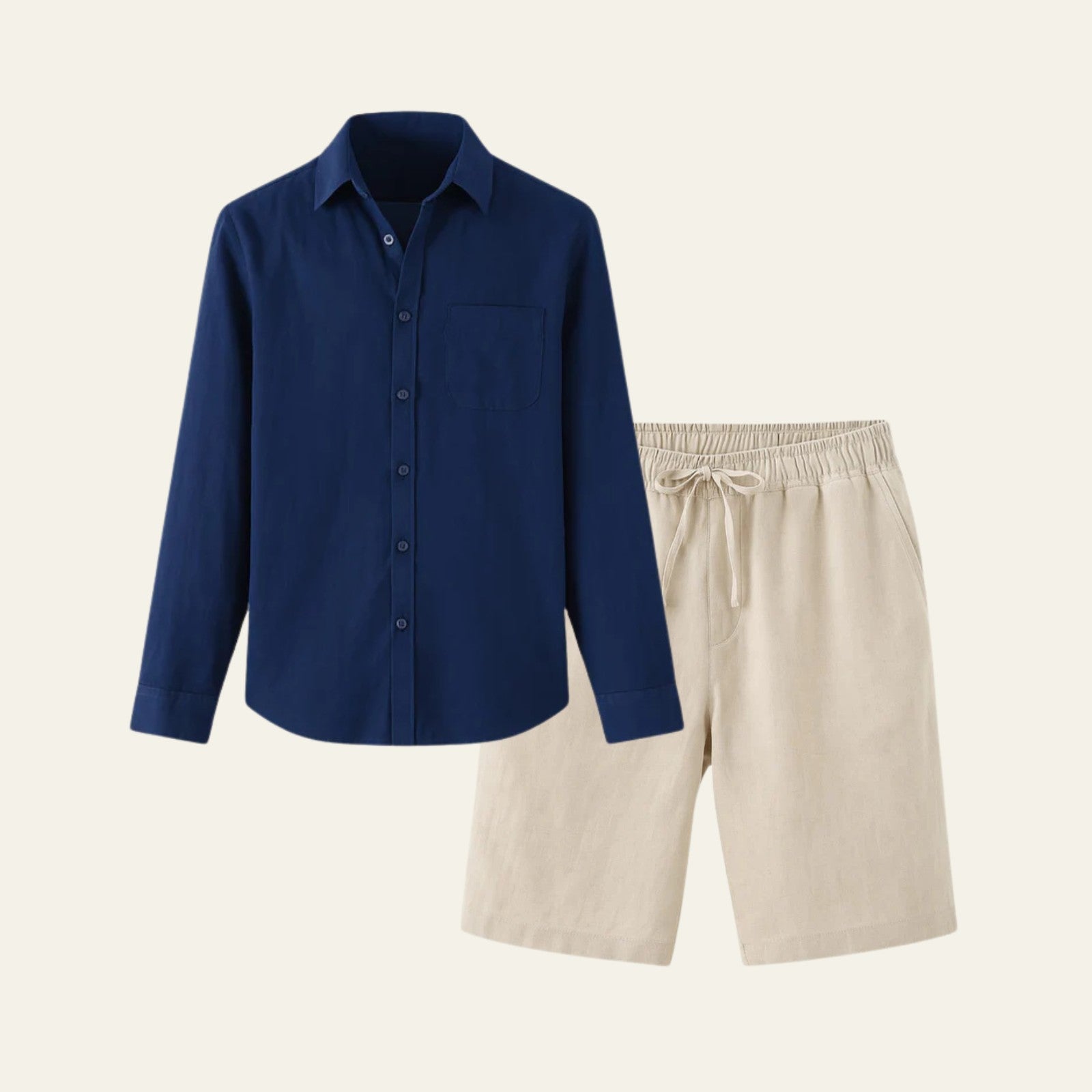 The Positano Linen Premium Shorts Set
