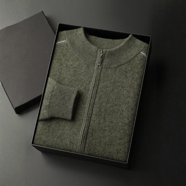 The Geneva Cashmere Zip Knit