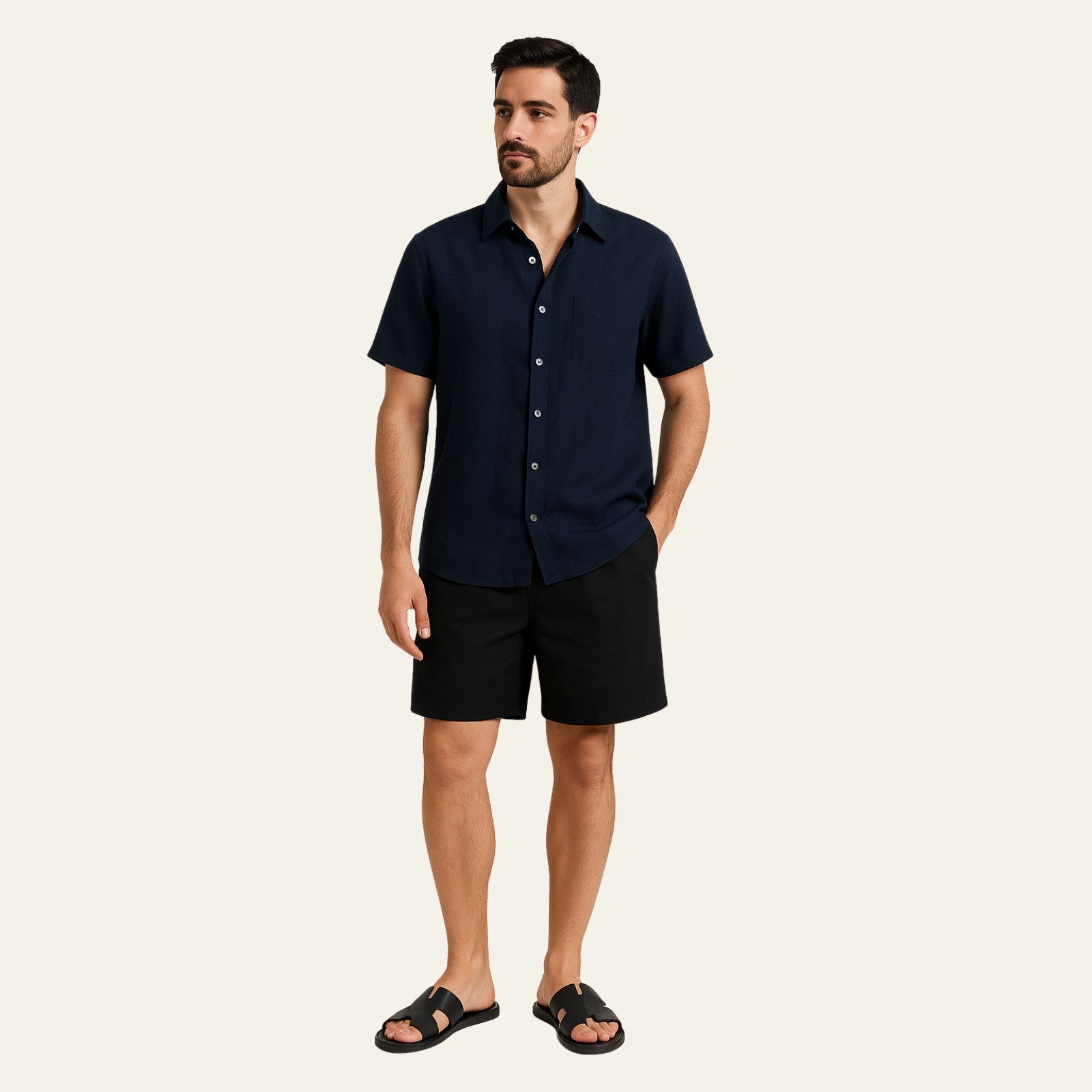 The Cap d’Antibes Linen Tailored Ensemble