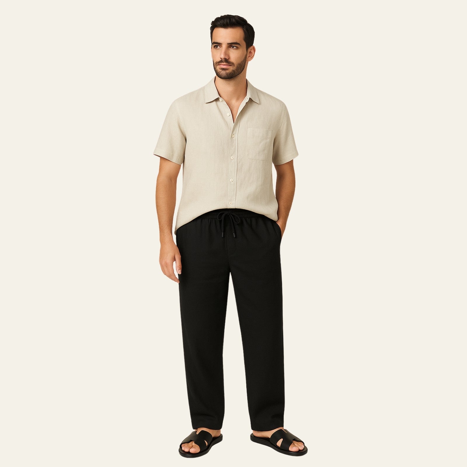 The Amalfi Linen Slim Pantalon Set