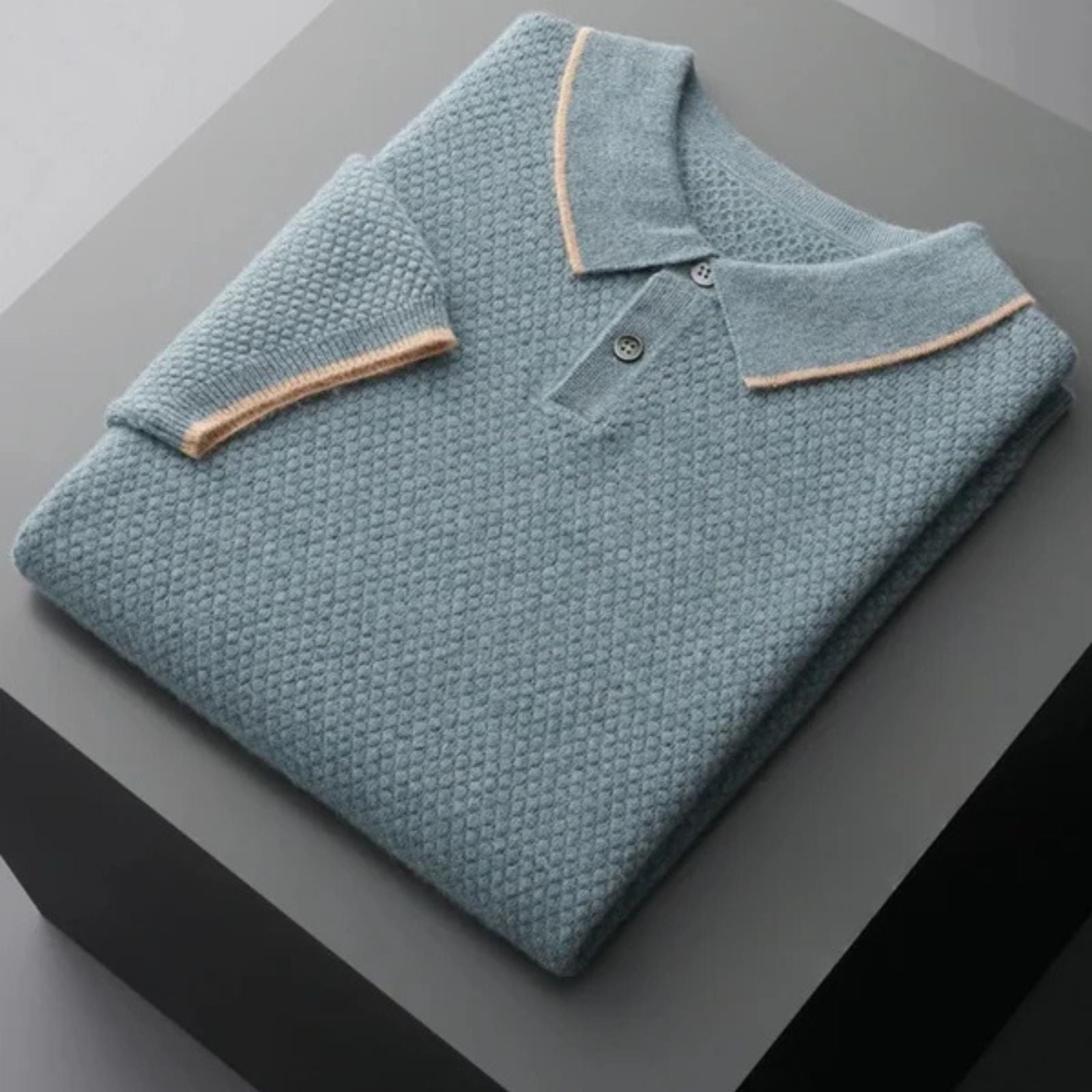 The Sorrento Two-Tone Cashmere Polo