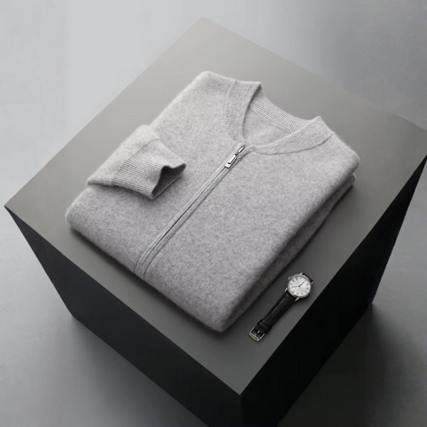 The Geneva Cashmere Zip Knit