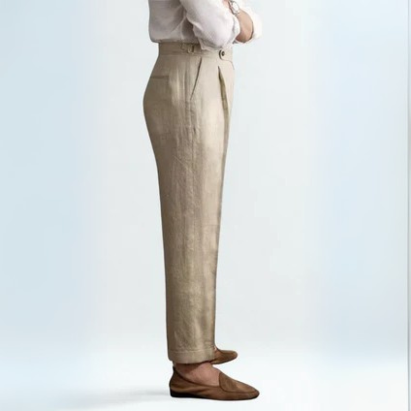 The Como Linen Pleated Trouser