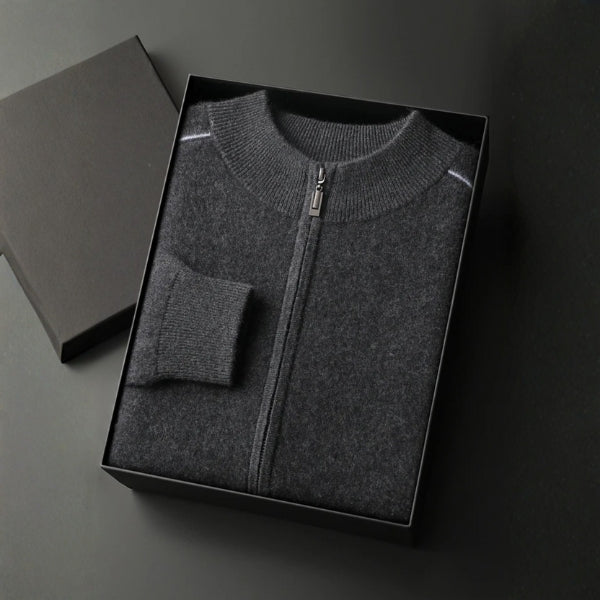 The Geneva Cashmere Zip Knit