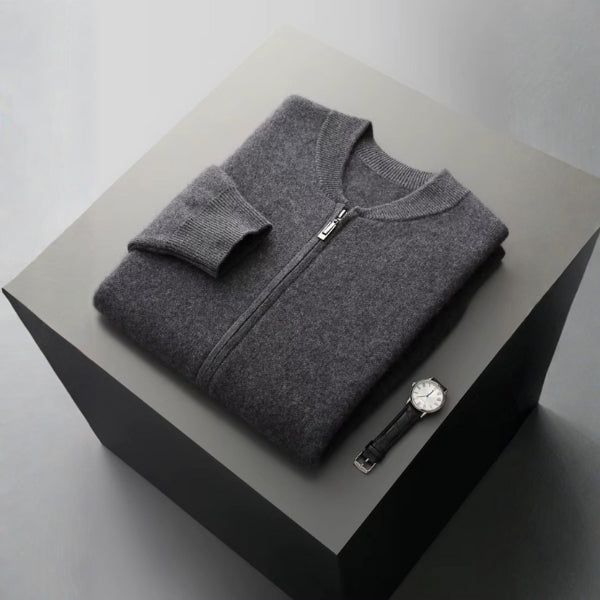 The Geneva Cashmere Zip Knit