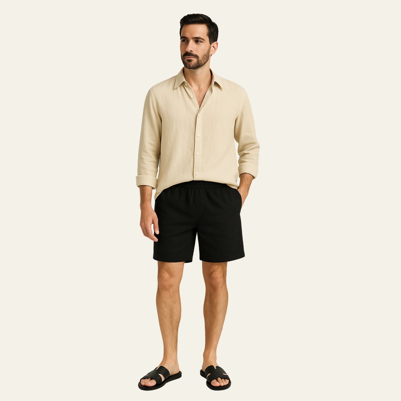The Aspen Linen Premium Shorts Ensemble