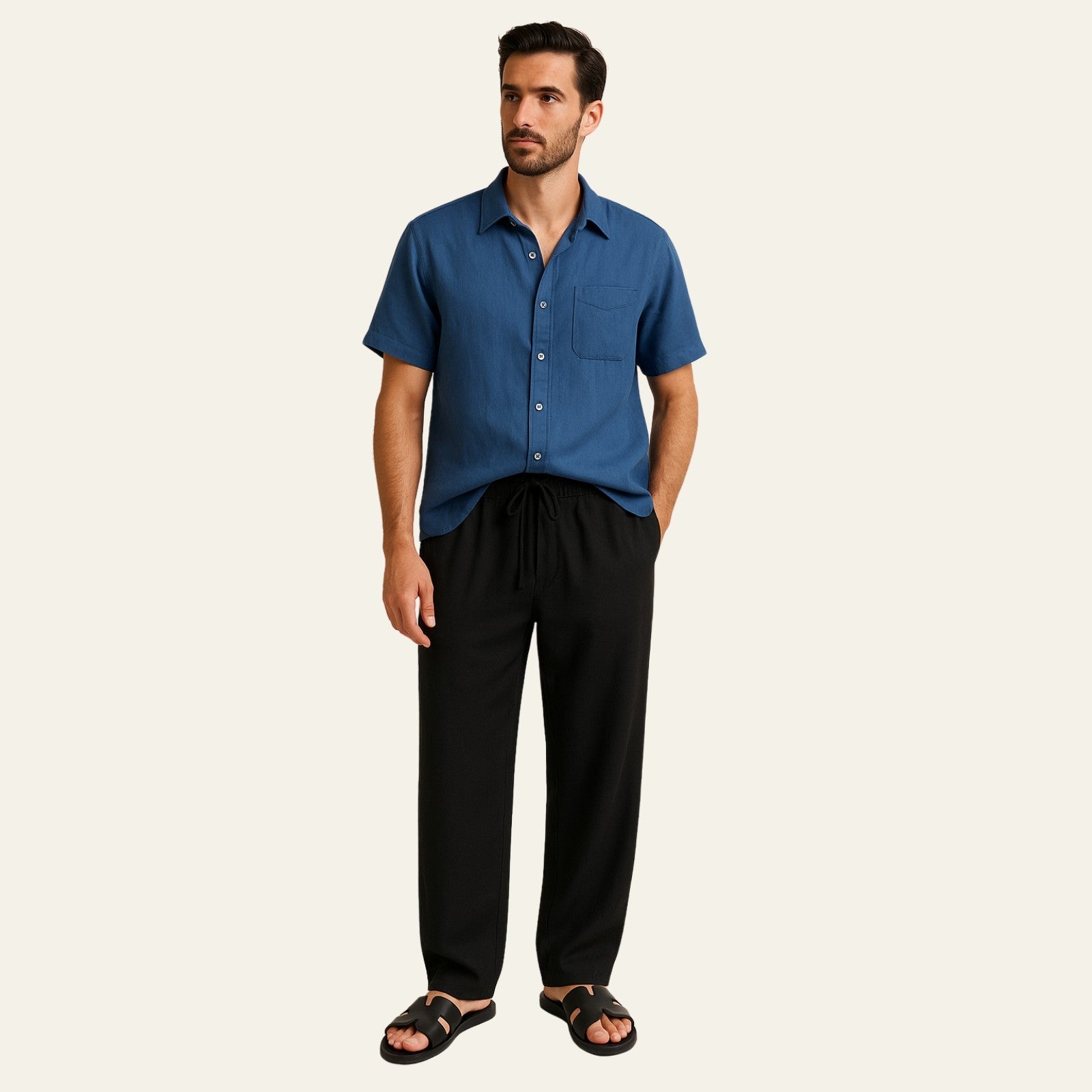 The Amalfi Linen Slim Pantalon Set