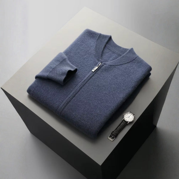 The Geneva Cashmere Zip Knit