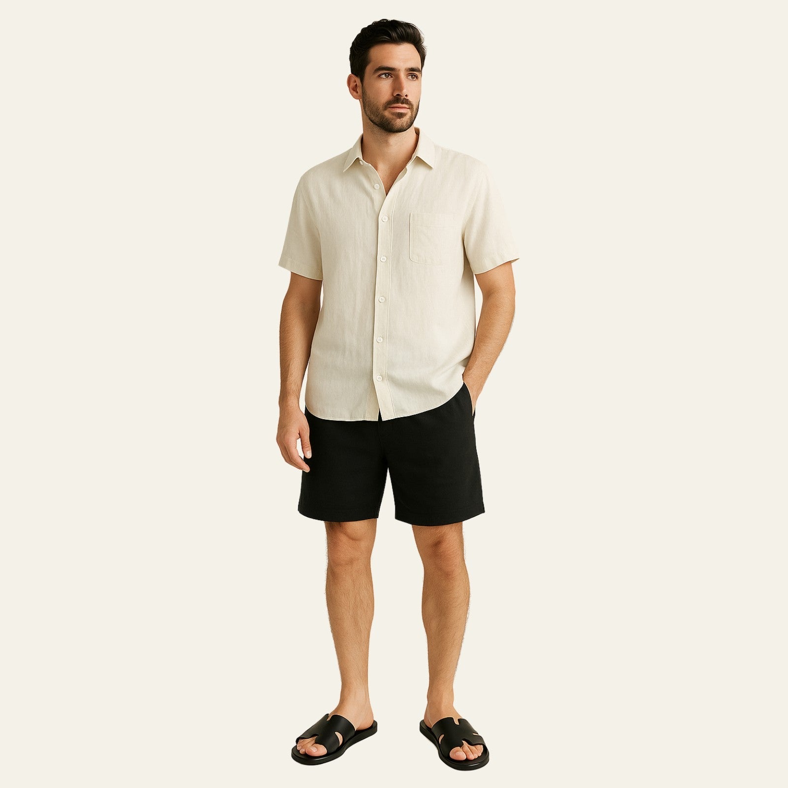 The Cap d’Antibes Linen Tailored Ensemble