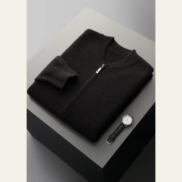 The Geneva Cashmere Zip Knit
