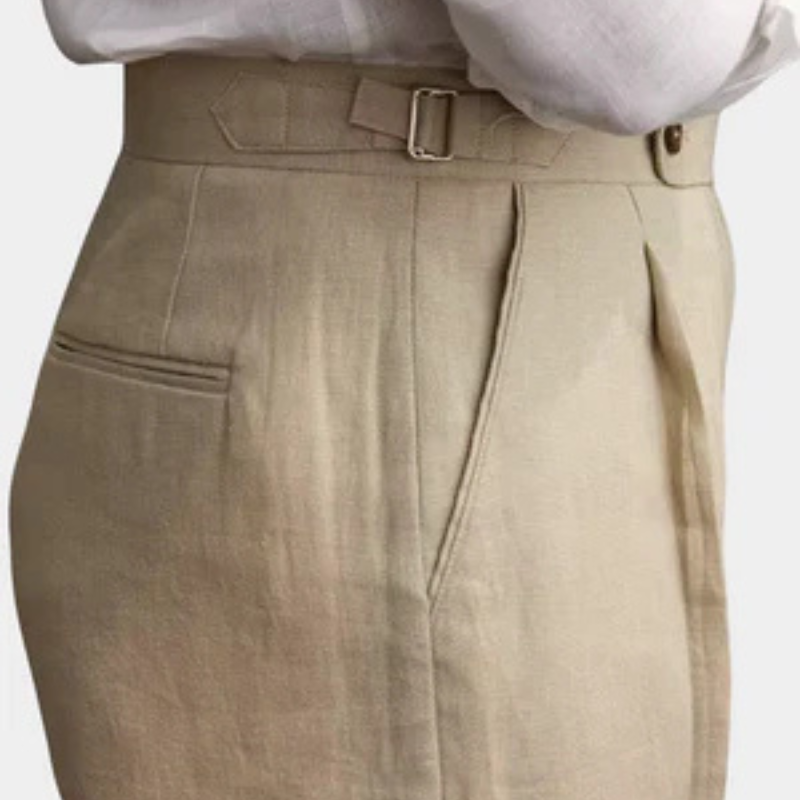 The Como Linen Pleated Trouser