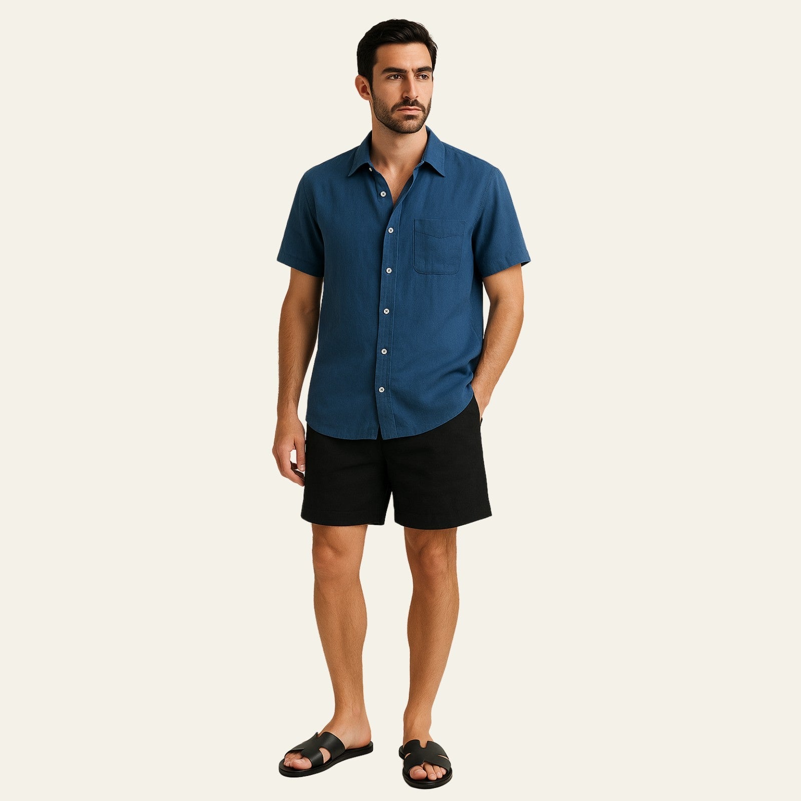 The Cap d’Antibes Linen Tailored Ensemble