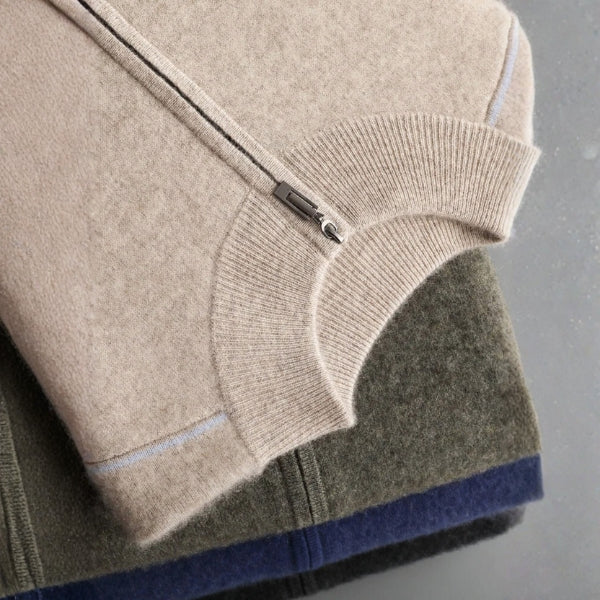 The Geneva Cashmere Zip Knit