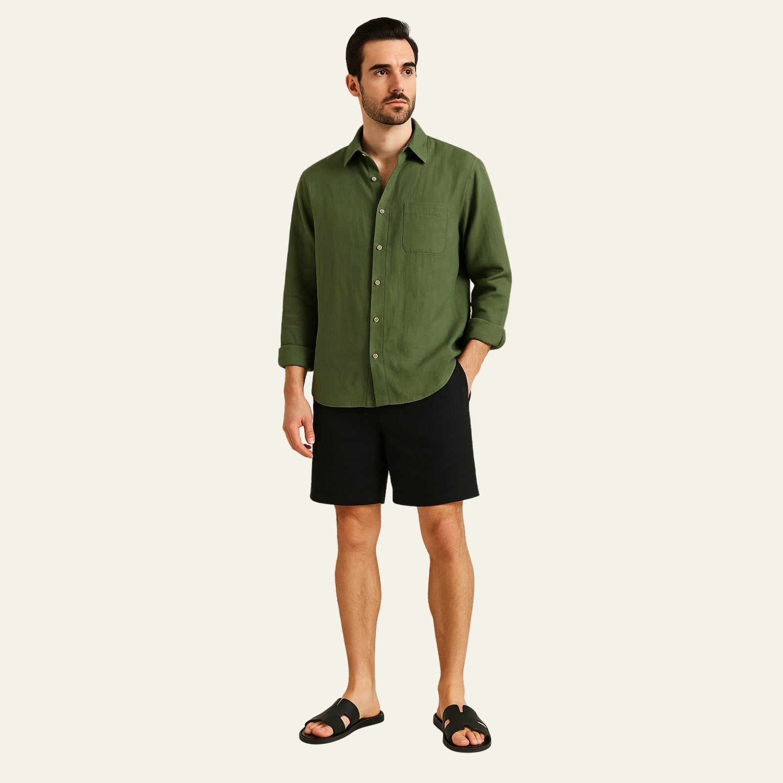 The Aspen Linen Premium Shorts Ensemble
