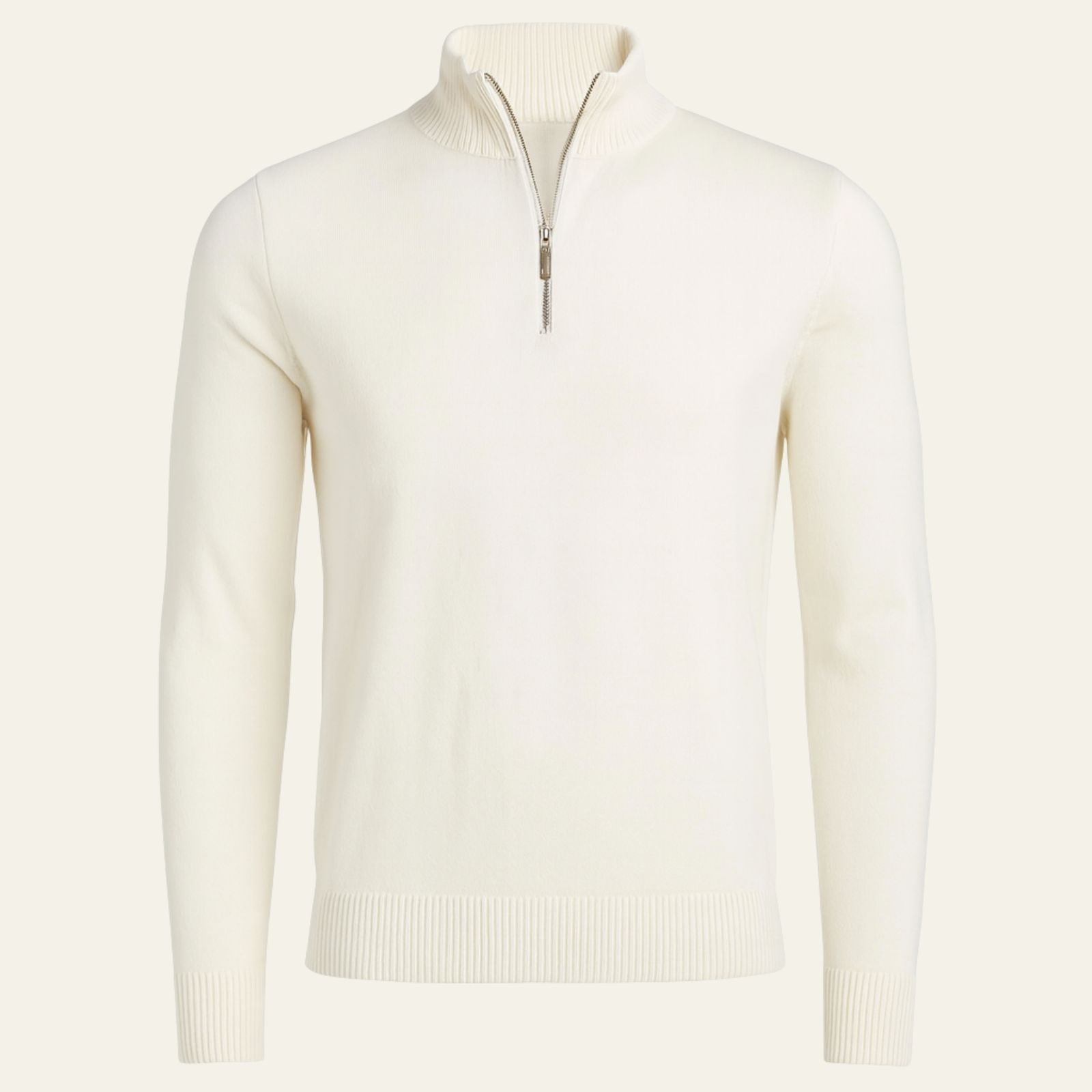 The Trentino Stand Collar Quarter-Zip Sweater