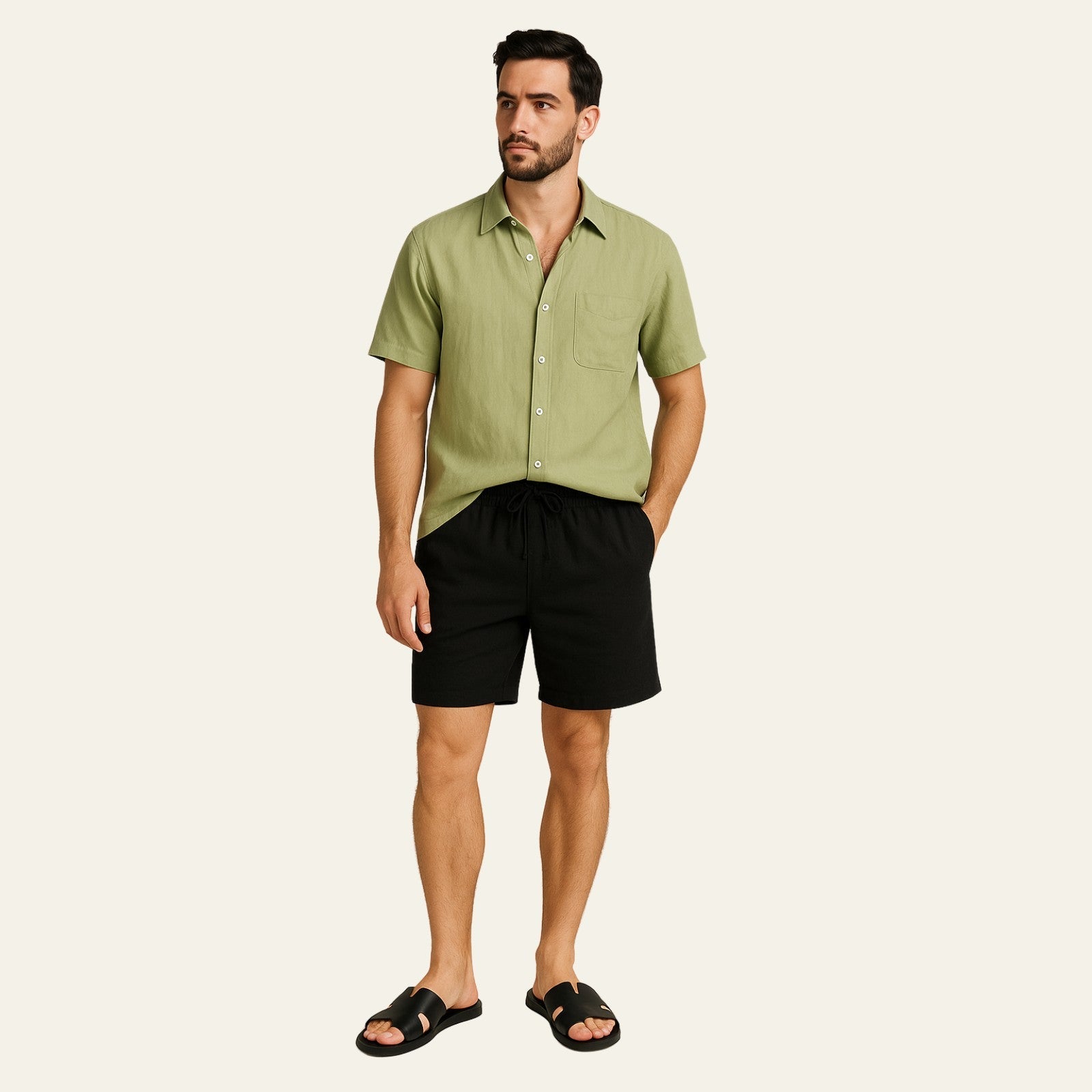 The Cap d’Antibes Linen Tailored Ensemble