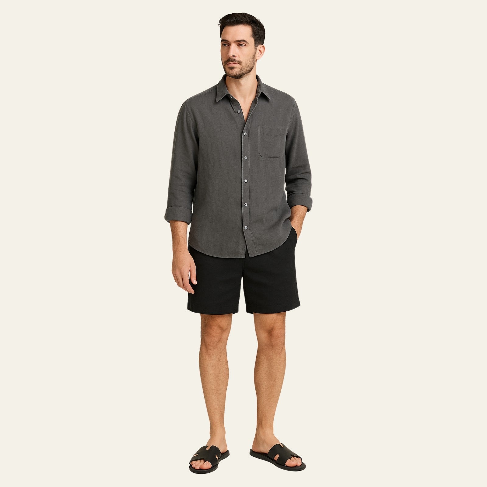 The Aspen Linen Premium Shorts Ensemble