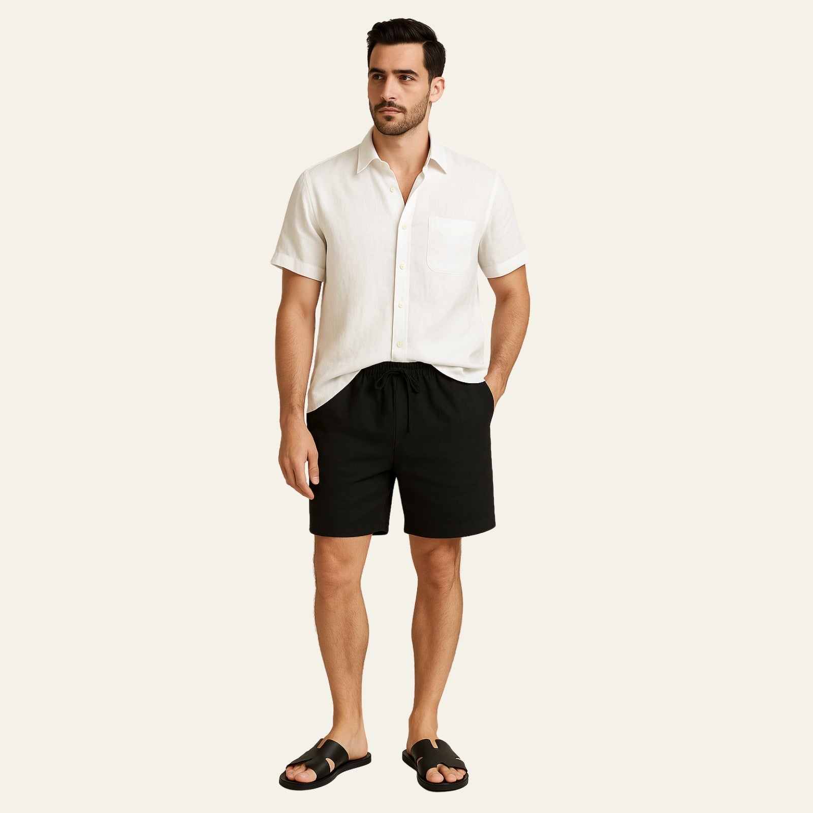 The Cap d’Antibes Linen Tailored Ensemble
