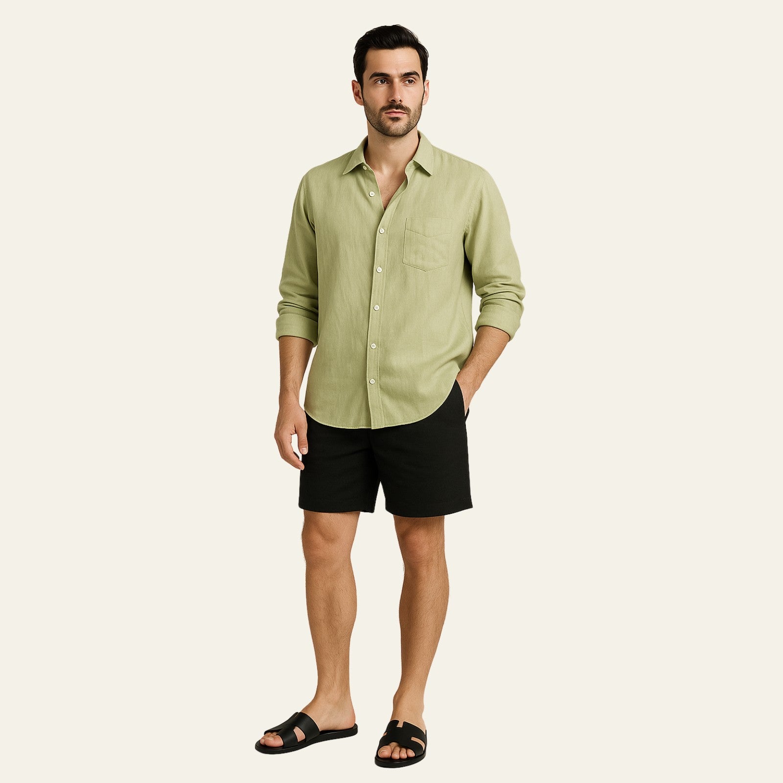 The Aspen Linen Premium Shorts Ensemble