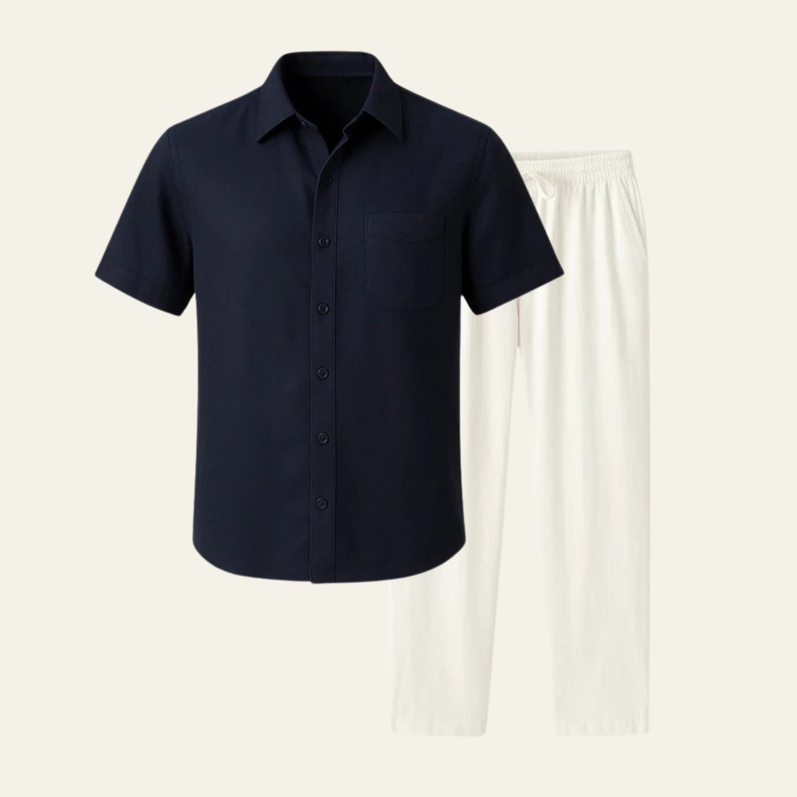 The Positano Linen Tailored Pantalon Set