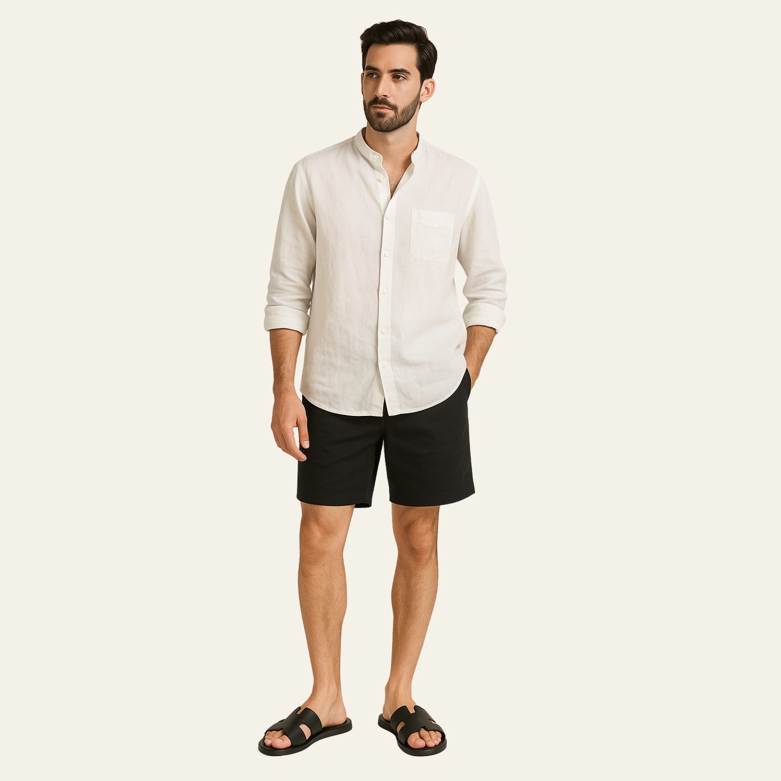 The Aspen Linen Premium Shorts Ensemble
