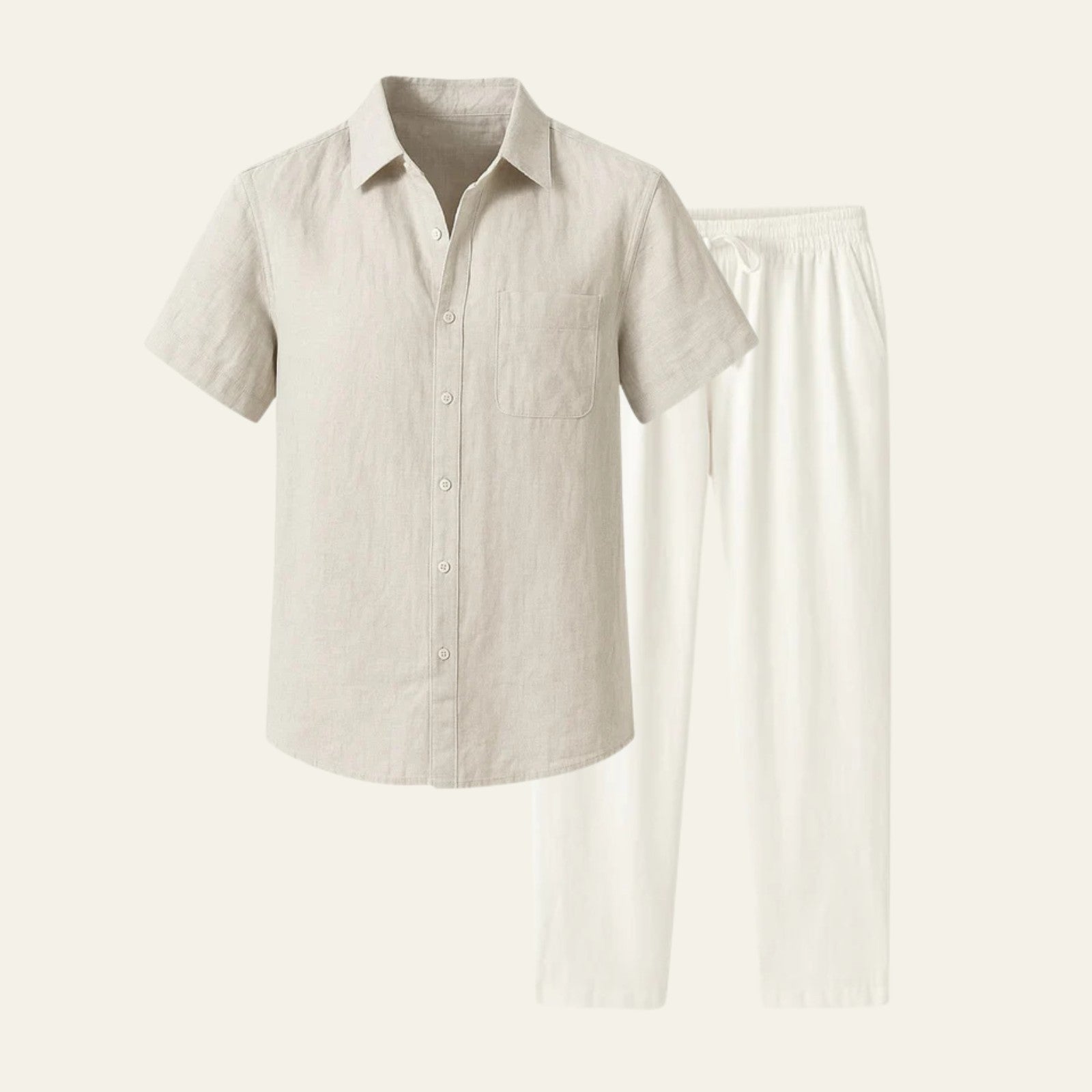 The Positano Linen Tailored Pantalon Set
