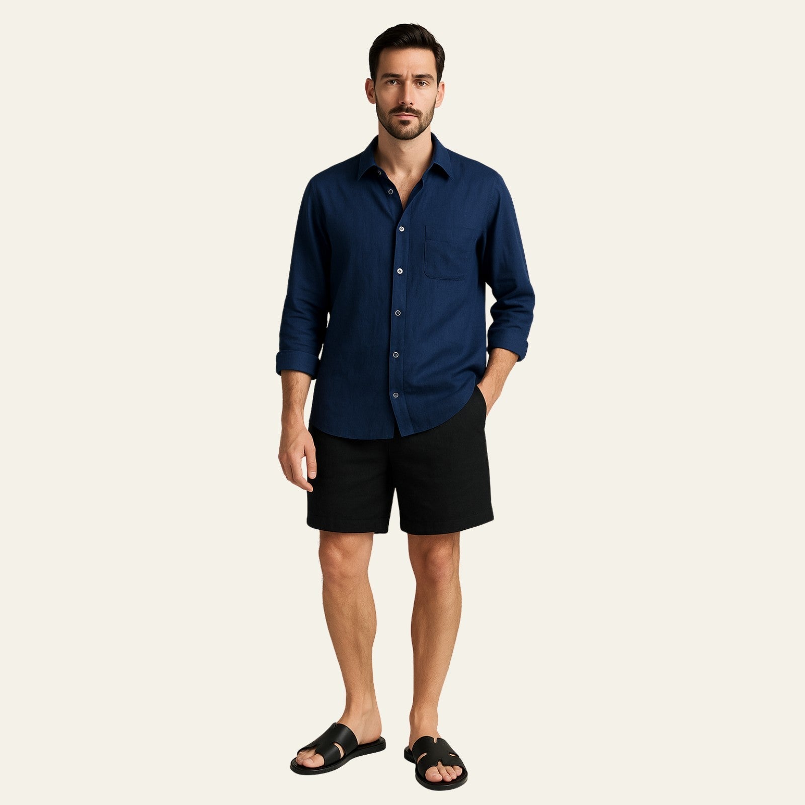 The Aspen Linen Premium Shorts Ensemble