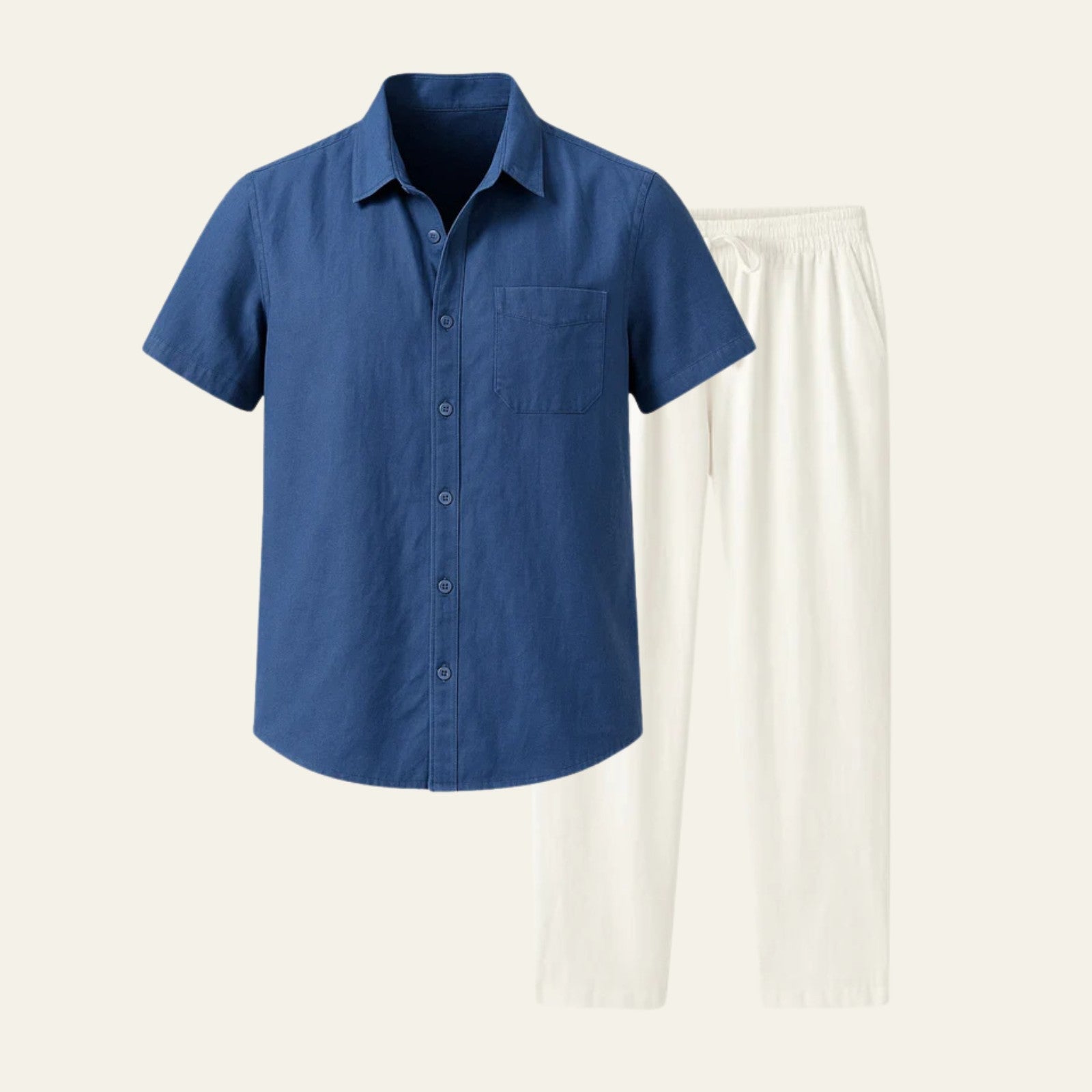 The Positano Linen Tailored Pantalon Set