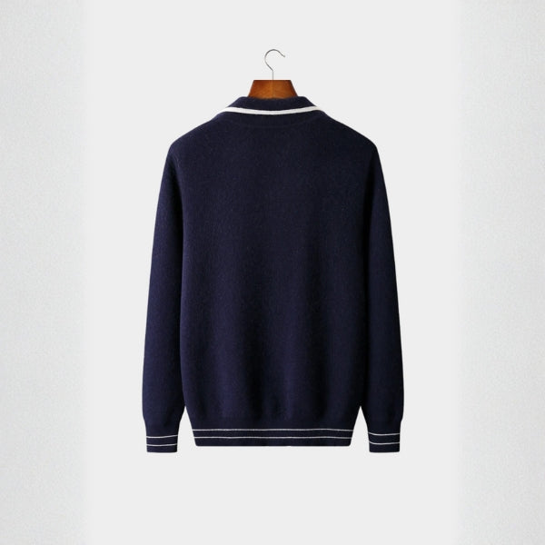 The Portofino Merino Wool Zip Cardigan
