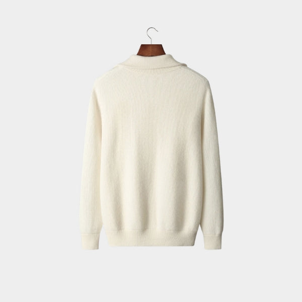 The Cortina Merino Wool Zip Knit