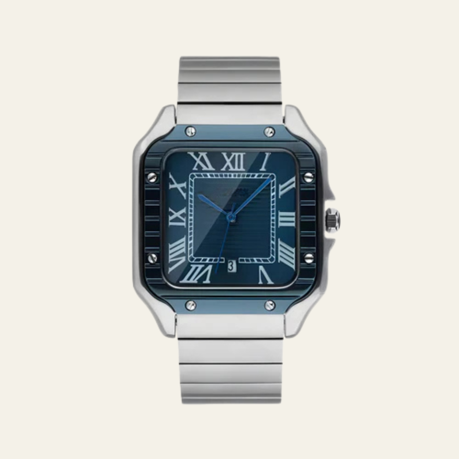 The Valencia Stainless Steel Square Watch