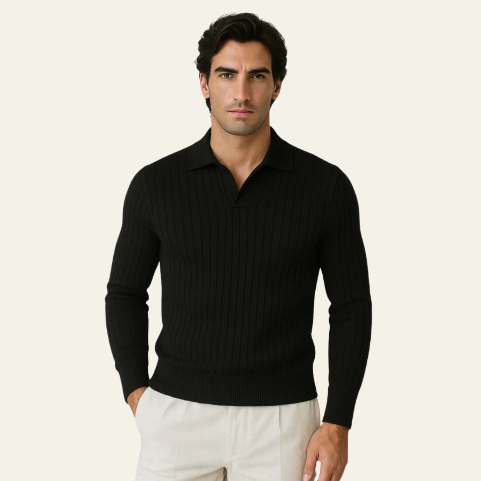 The Stockholm Ribbed Knit Polo
